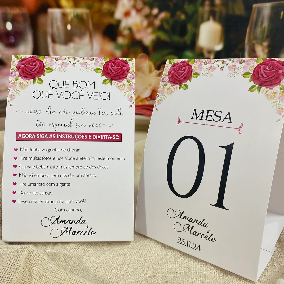 Placa de Mesa Personalizada